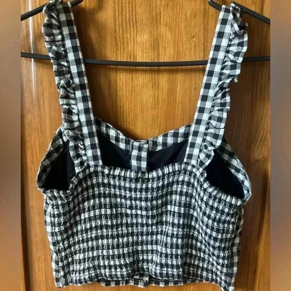 La Hearts Black And White Plaid Tank top - Picture 3 of 5